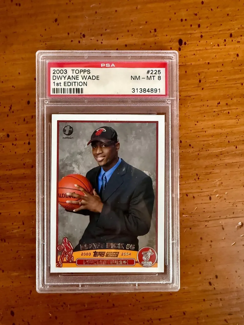 2003-04 Topps 1st Edition Dwyane Wade #225 Rookie RC PSA 8 Miami Heat